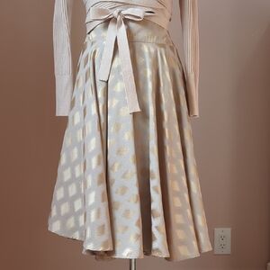 Elegant Cream A-Line Skirt